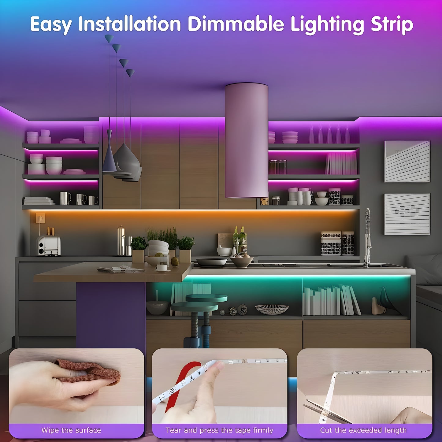 Smart LED Lights with App Control