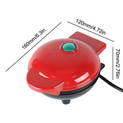 Mini Waffle Maker Quick Heat-Up Eggette Machine Household Breakfast Electric Baking Pan for Quick Breakfasts Snacks and Desserts