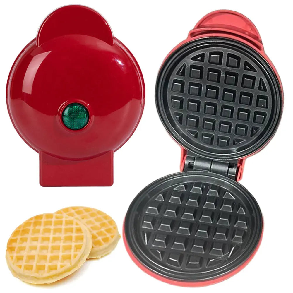 Mini Waffle Maker Quick Heat-Up Eggette Machine Household Breakfast Electric Baking Pan for Quick Breakfasts Snacks and Desserts